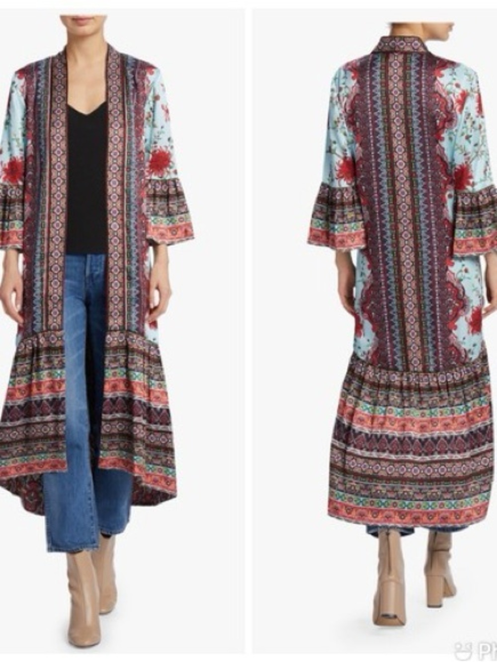 Alice + Olivia Dottie reversible floral kimono - M/L